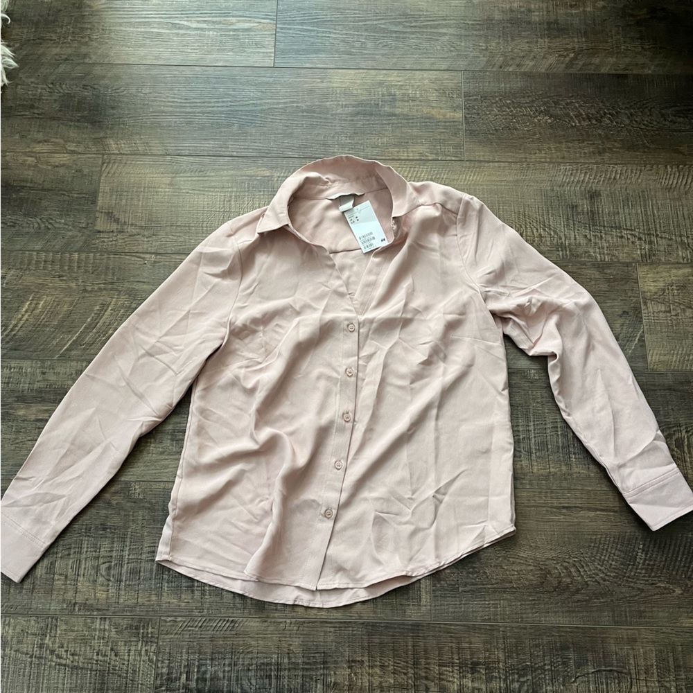 pink button up